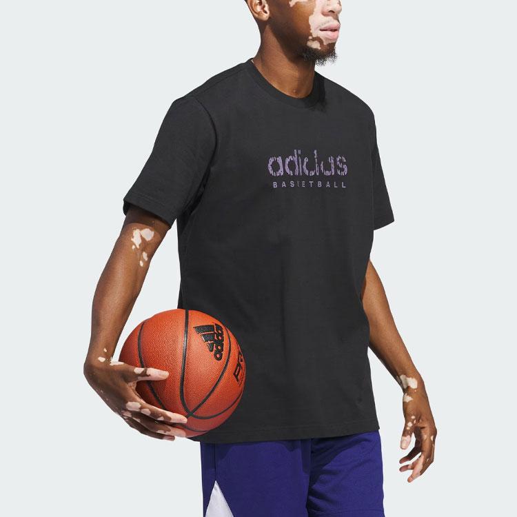 Adidas City Foundation Graphic Tee With Letter Logo Print Men Tops Black IM8514