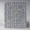 Soft Curvy Line Geometric Minimalist Patterns Shower Curtain, Bathroom Decorative Shower Curtain, Waterproof Curtain With Hooks