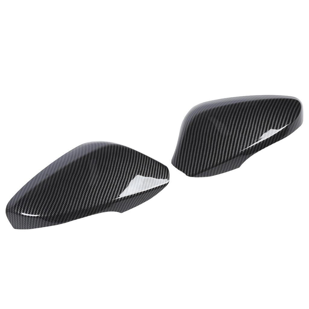 1 Pair Rearview Mirror Cover Cap Left Right Carbon Fiber Look High Strength Protective Side Door Mirror Cover for