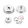 5 & 6 Hole Polished Silver Hub Adapter for Steering Wheel For Flaming River, For Ididit,For GM, For Chevy