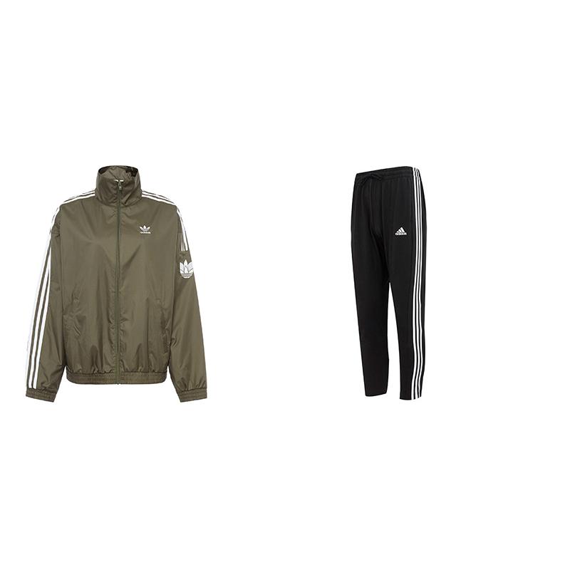 

Adidas Retro Stand Collar Zipper Long Sleeve Top And Comfortable Outdoor Long Pants Sports Suit Unisex Sports Suit JI7534+IC0044 S