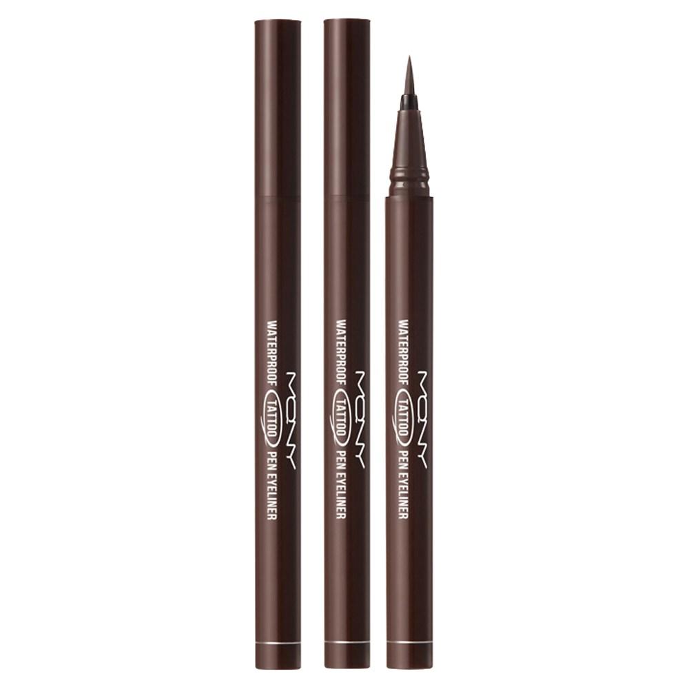 McQueen New York Wasserdichter Tattoo-Stift Eyeliner 0,5 g, Tiefbraun, 2 Stück