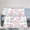 Simons Cat Humorous Cat Flannel Blankets  Novelty Throw Blankets for Home Hotel Sofa  125*100cm Bedspreads,