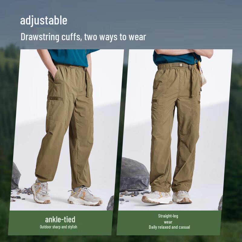 CAMEL Men's Outdoor Loose Straight Cargo Pants M15BAWI036