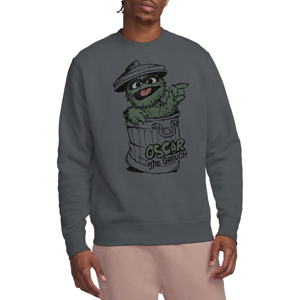 Sesame Street Unisex Adult Oscar The Grouch Sweatshirt