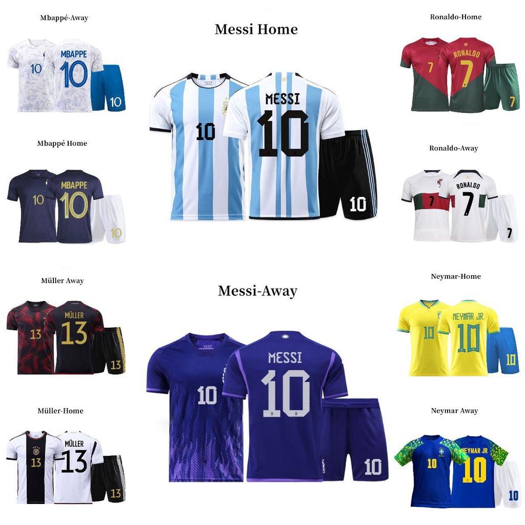 Katar Messi Ronaldo Neymar Müller Argentina Brazílie Fr Fotbalový dres Dospělí Děti