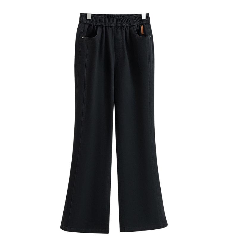 Spring Plus Size High-Waisted Slimming Flare Jeans - 300 Jin Casual Stretch Pants for Women