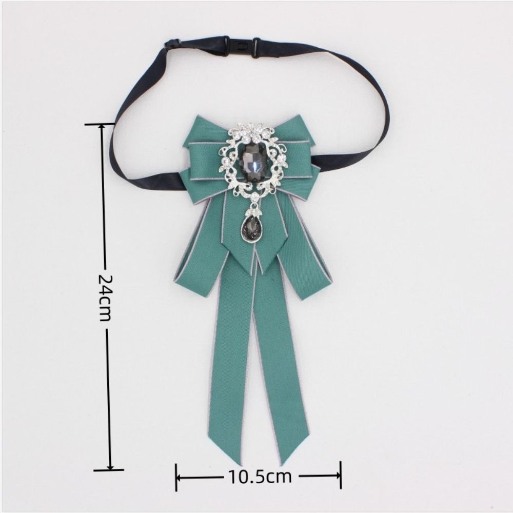 Rhinestone Ribbon Bowtie Ribbon Ribbon Bow Brooch Retro Bow Tie For Men and Women