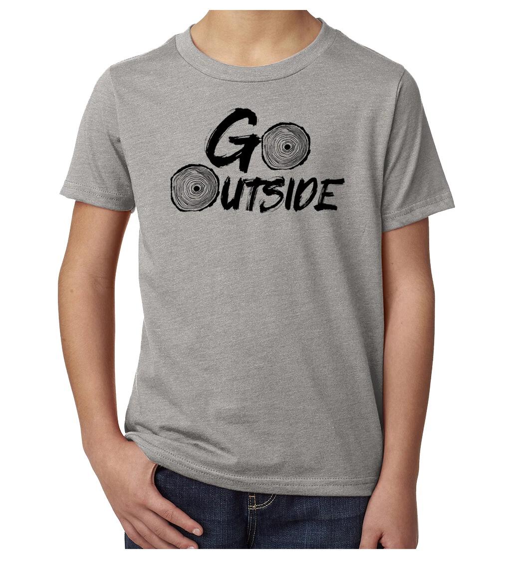 Go Outside Youth T-Shirts, Outdoor Shirts, Youth Graphic T-Shirts S