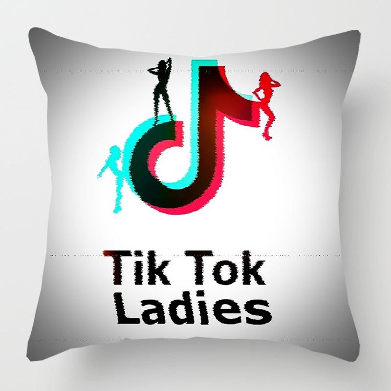 Cover Tiktok Cushion Decorative Soft Pillow Case Sofa Car Throw Protector 18inch