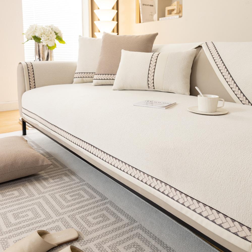 Wasserdichtes Sofakissen aus Samt, für vier Jahreszeiten, universeller Antifouling-Sofabezug, einfacher Sofabezug, Stoff, rutschfester Bezug, Bezug, Kissen