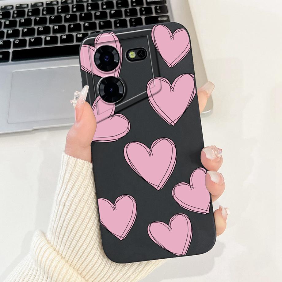 For Tecno Pova 5 Pro Pova5 5Pro 5G LH8n Phone Case Silicone Soft Back Cover Bumper Dragon Black Cat Flower Butterfly Pattern