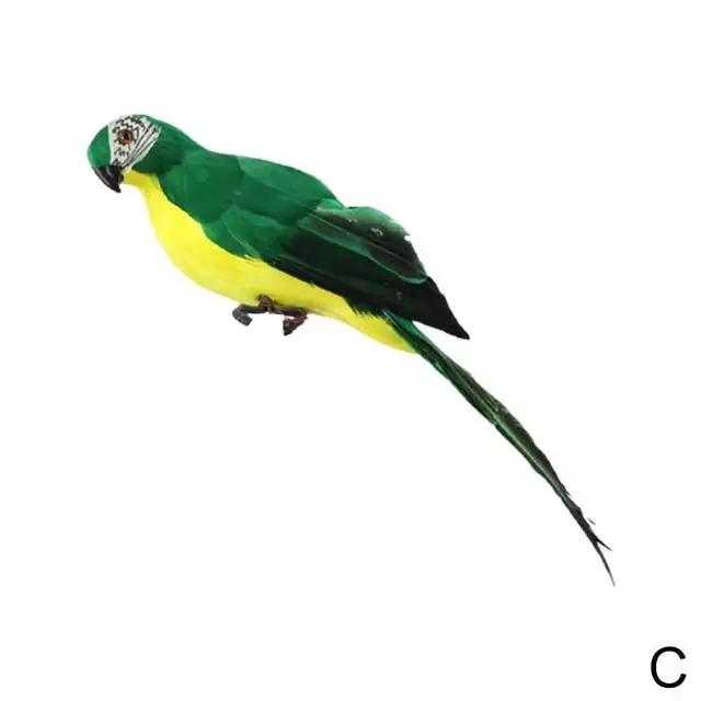 New 25cm 35cm Simulation Parrot Creative Feather Lawn Figurine Ornament Animal Bird Outdoor Garden Party Prop Decoration Miniatu