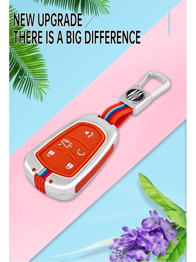 Silicone Remote Key Fob Cover for Cadillac XT5, CT6, XTS, XT4, and ATSL - Creative Design for Men and Women