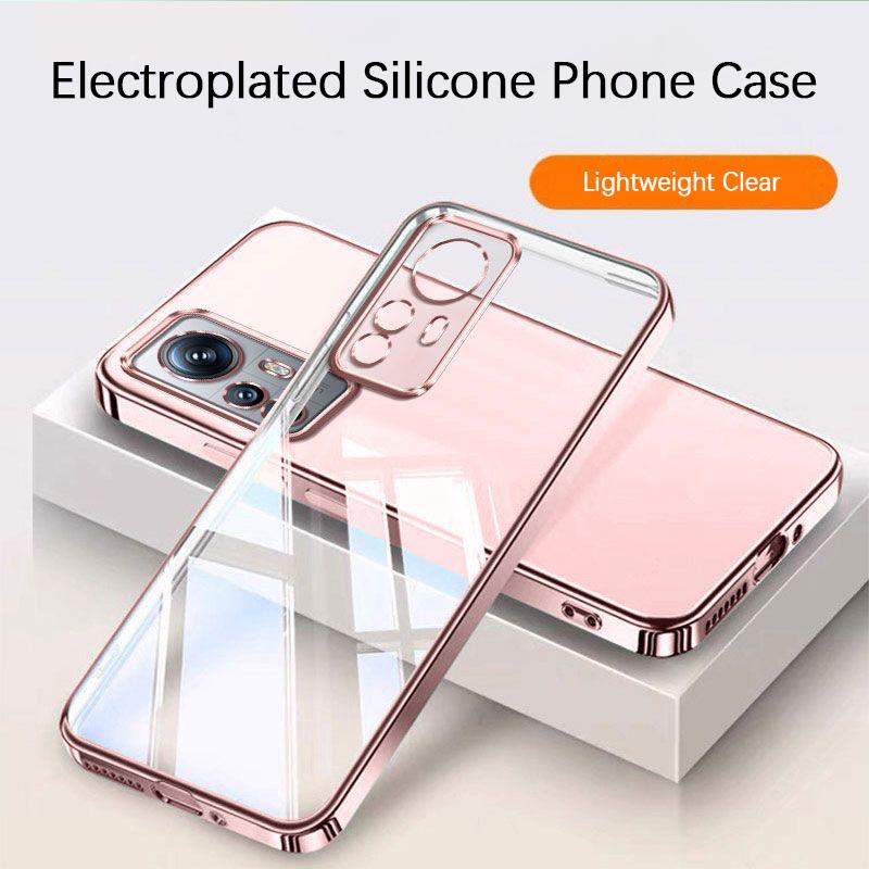 Plating Phone Case for Xiaomi 12 12S 12T Pro Ultra 12X 12Pro 5G Soft Luxury Thin Shockproof Silicone Original Back Cover Housing