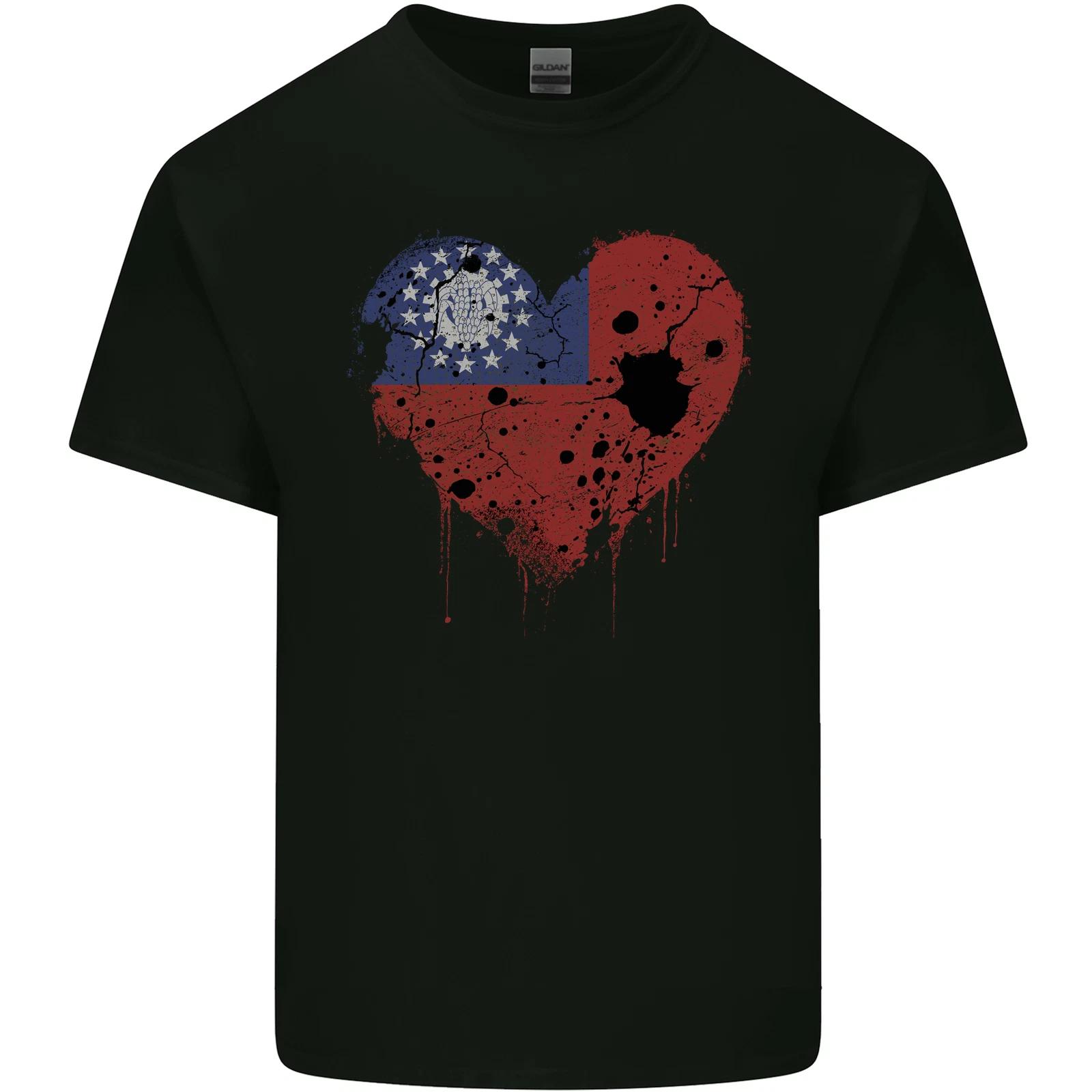 Love Myanmar Flag Burmese Day Football Kids T-Shirt Childrens 3XL