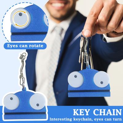 3d Printed Toy With Head Keychain With Moving Eyes