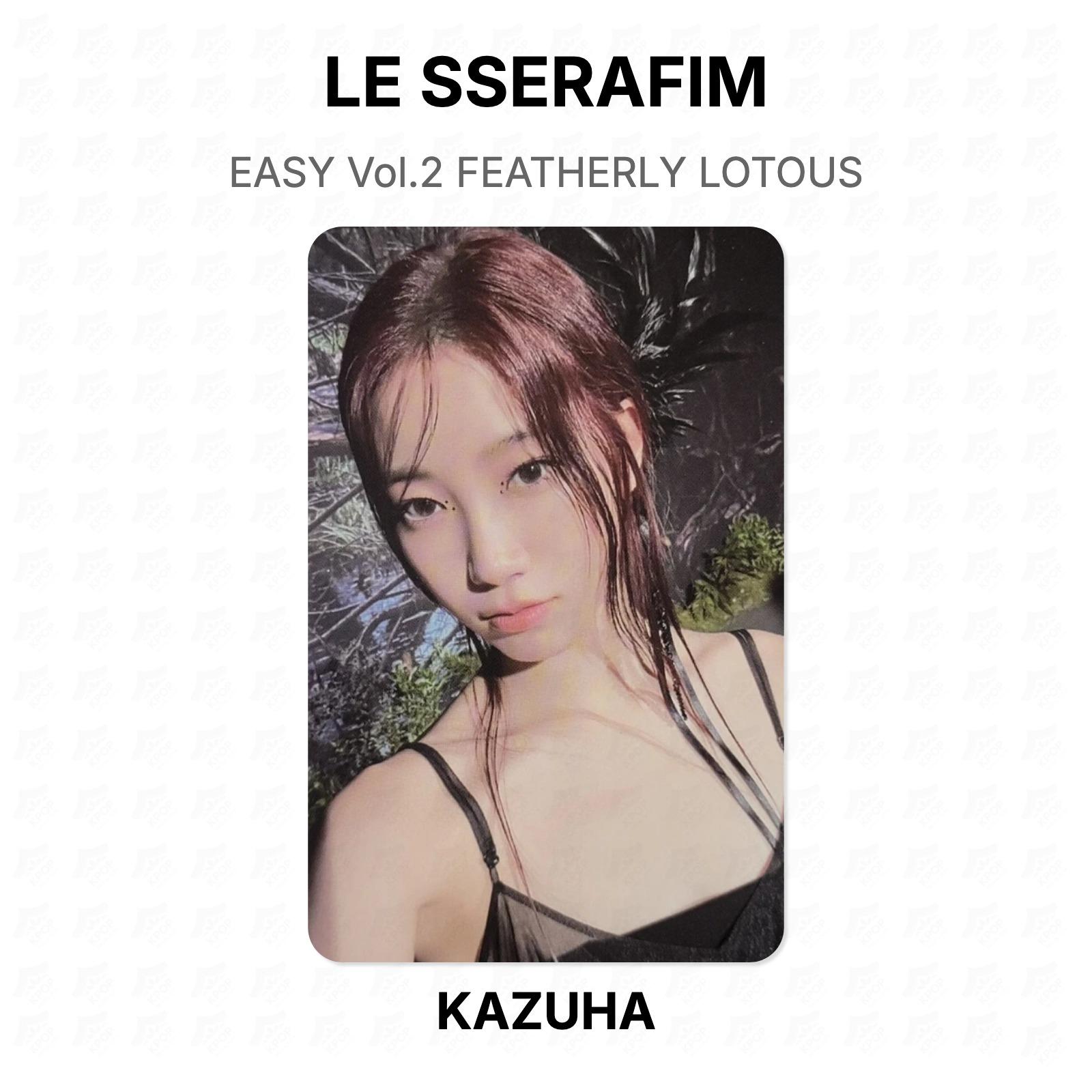 LE SSERAFIM EASY Vol.2 FEATHERLY LOTOUS Official Photocard KAZUHA