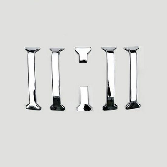 Prado 10-20 Grille Trim Strips: 3.5 Hood Bright Mesh Design