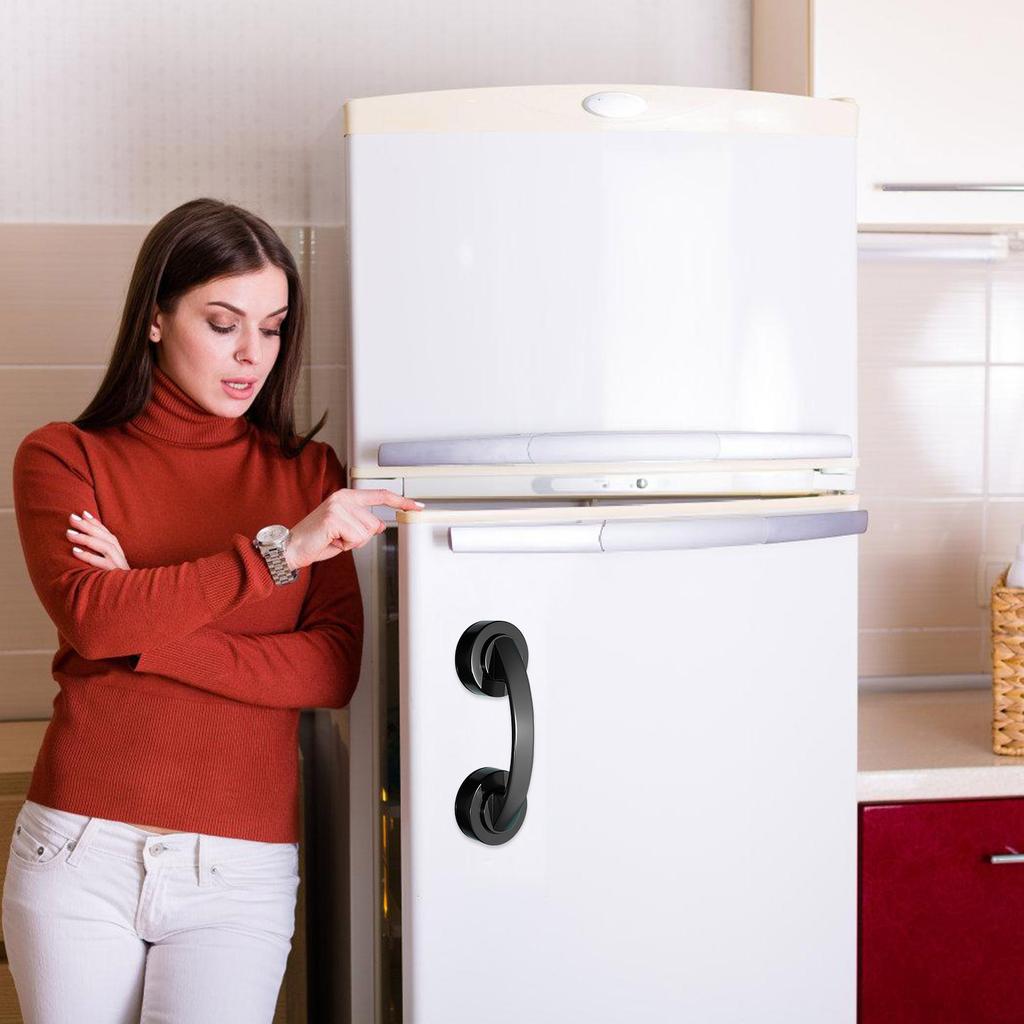 Without Drilling Black Glass Door Handle Easy Installation Sturdy ABS Materials Designs for Home Office and Shop