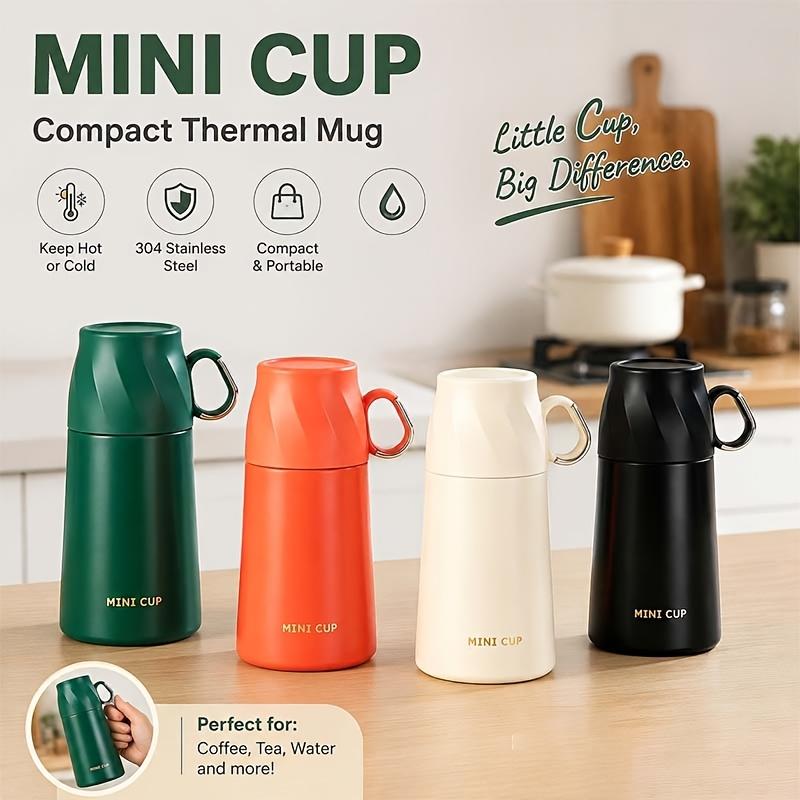 Insulated Stainless Steel Water Bottle Portable Vacuum Flask Thermal Sports Mug with Lid for Outdoor Travel Camping Mini Cup