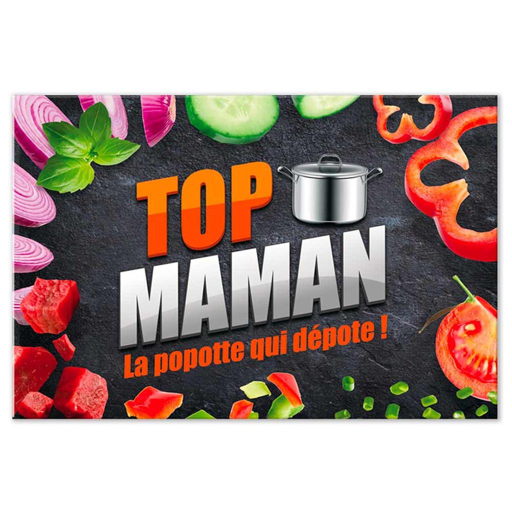 Les Trésors De Lily [P2915] - Cutting Board / Glass Coaster 'Maman' (casserole) - 30x20 Cm