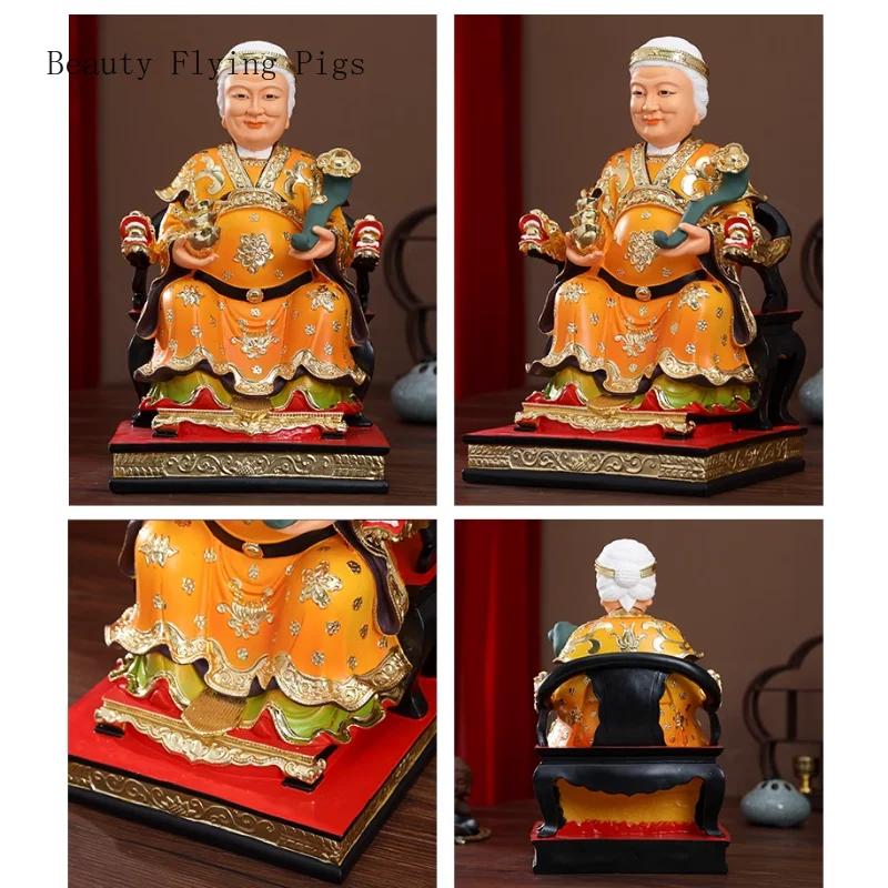 1PCS 30cm Resin Earth God Earth Goddess Landlord God of Wealth Buddha Statue Fengshui Figure Statue Ornament