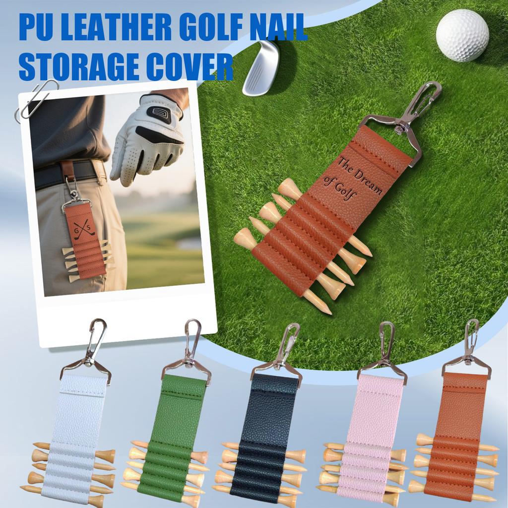 Personalized Golf Tee Holder Bag With 5 Tees,Custom Leather Golf Tee Pouch With Name And Initial,Golf Accesories,Gift For Golf Lover.