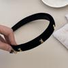 Velvet Hair Hoop Non Slip Velvet Hairband Elegant Bow Headband  Fall Winter