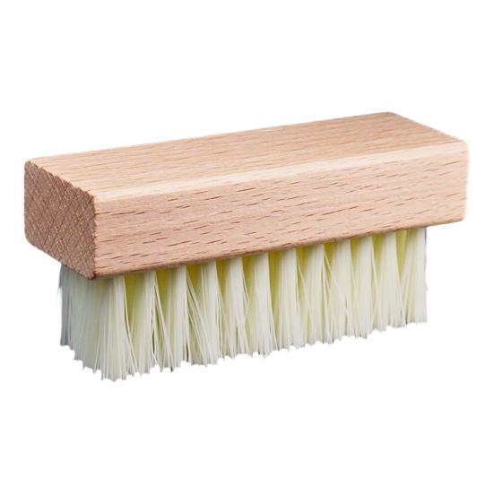 Cleaning Brush with Firm Grip Dry Wet Cleaning Soft Natural Bristles Multifunctional Square Beech Wood Design Cleaning Scrubber
