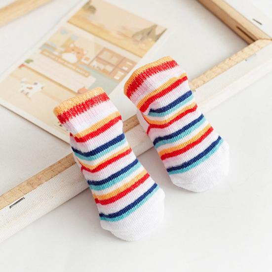 1 Pair Baby Socks with "I Love Dad/Mom" Pattern Cotton Striped Socks for Newborns 0-6 Months Cute Shower Gift & Daily Wear