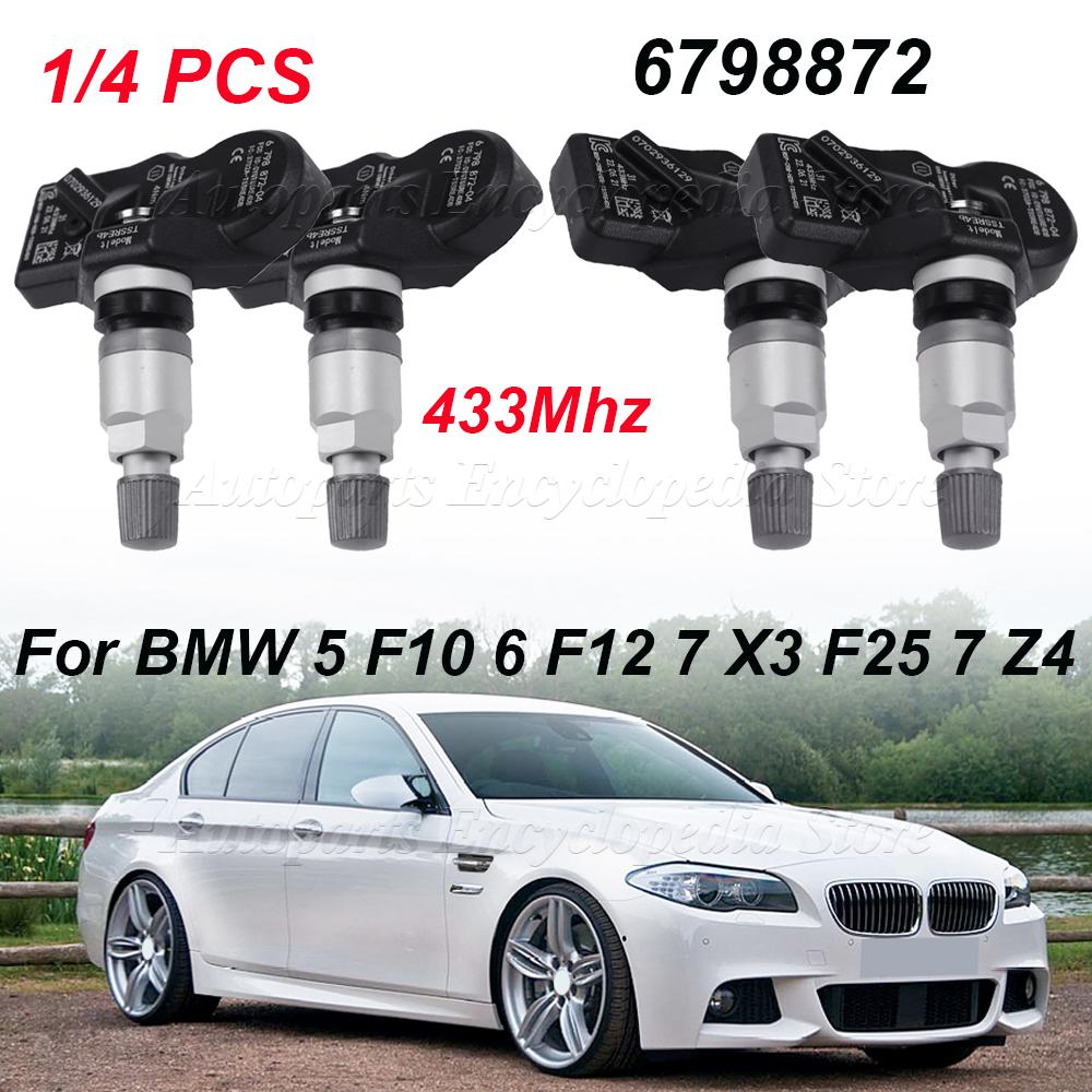 1/4PCS For BMW 5 F10 6 F12 7 X3 F25 7 Z4 E89 MINI Roadster R59 ROOLS ROYCE Ghost Tire Pressure Monitoring Sensor 433Mhz 6798872