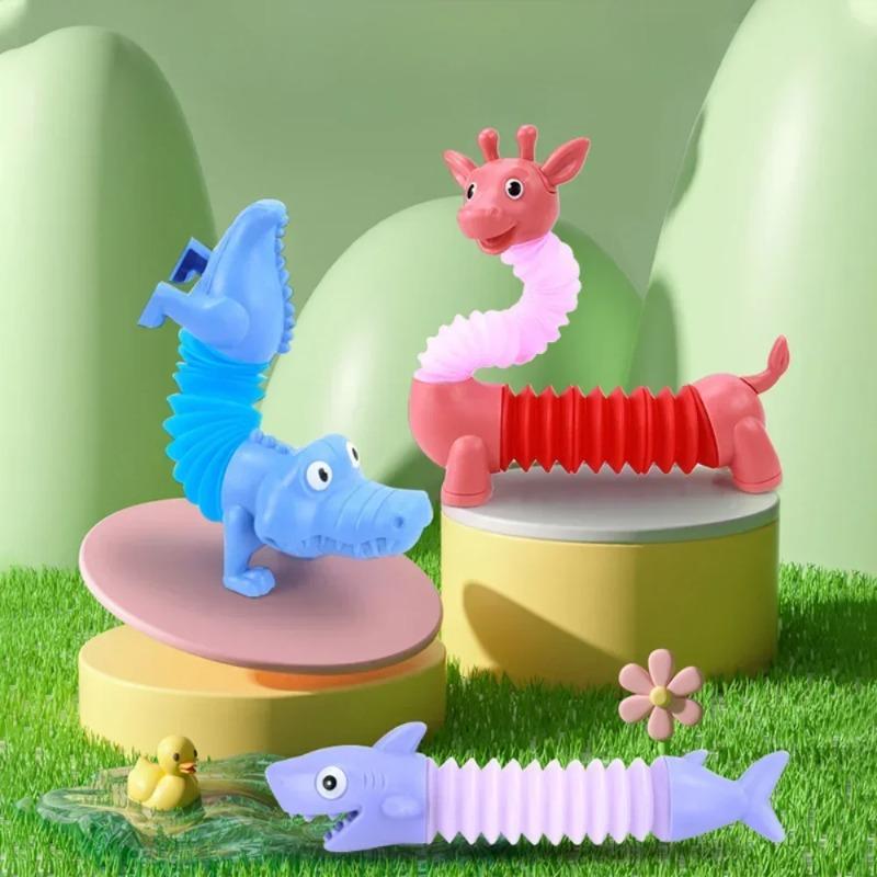1PCS Animal Anti Stress Toy Sensory Tubes for Toddlers Stress Anxiety Relief Bellows Toys for Adult Kids Funny Squeeze Toys Gift