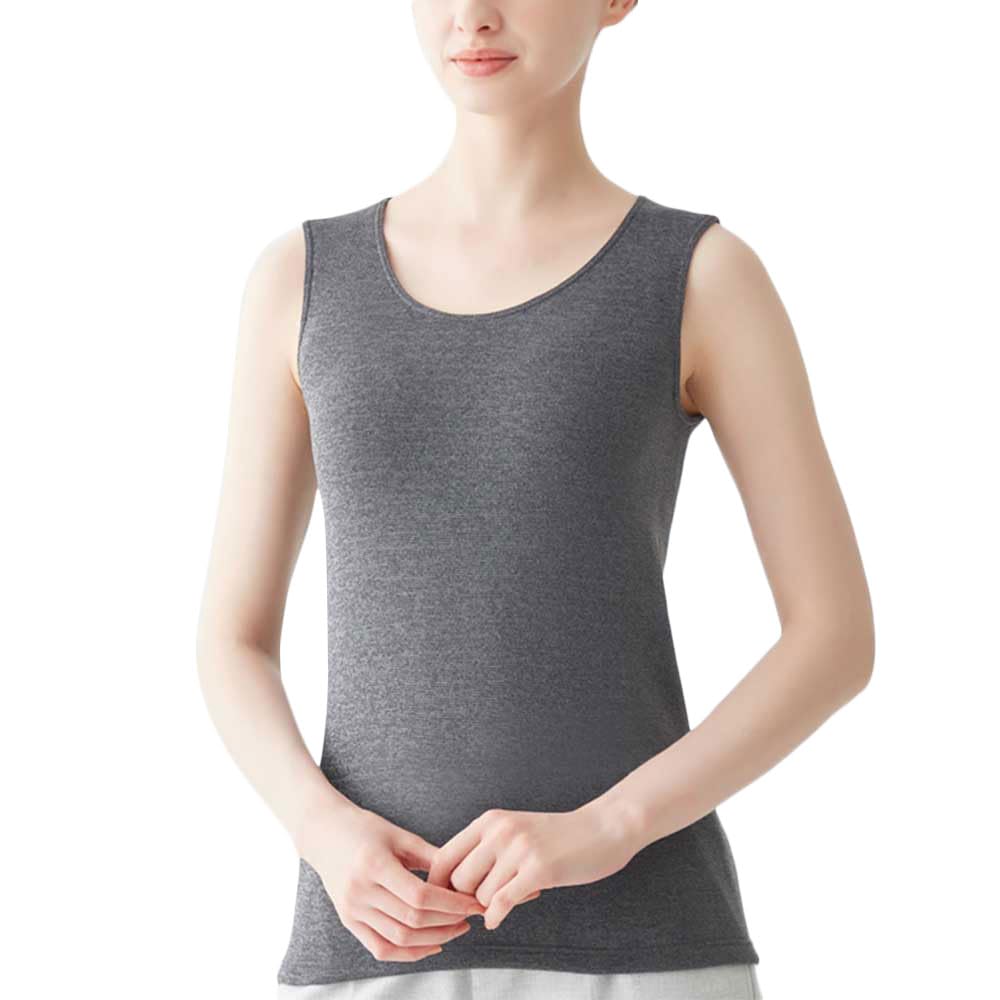Gunze New Black Mock Tank Hot Keeps You Size M MH5654P/MH5654K Women's Top, Thick, Warm, Stretchy, Magic, Warm,
