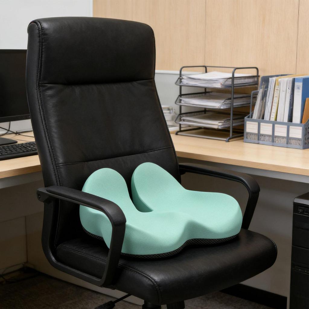 Seat Cushion Breathable Soft Memory Foam Chair for Home Dorm Balcony Blue
