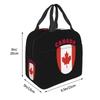 Flag of Canada Print Insulated Lunch Bag for School Waterproof Cooler Thermal Lunch Box Women Children Food Container Tote Bags