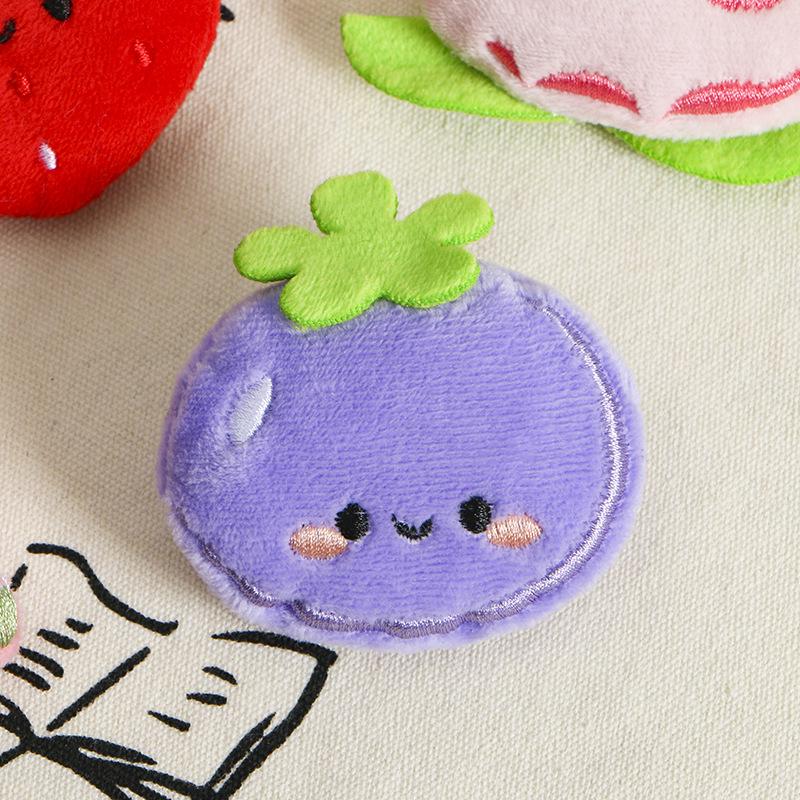 Cartoon Fruit Plush Brooch Pendant - DIY Accessory & Decoration