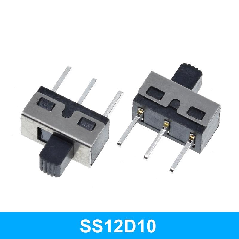 10/20/50PCS SS12D10 SS12D06 Toggle Switch 3Pins Straight Feet Handle High 5mm Spacing Of 4.7mm 3A 250V SS12D10 Power Switches