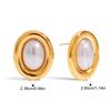 Yori Korean Style Oval Imitation Pearl Stud Earrings for Women Versatile Daily Elegant Fashion Jewelry Anti Allergic Gift