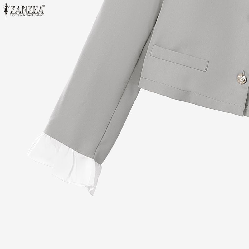 ZANZEA Damen Langarmbluse und Röcke Lässige zweiteilige Anzugsets