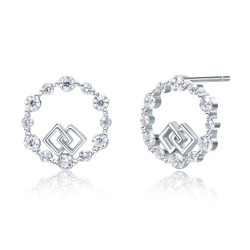 Dieuamour Silver 925 Label Fleur Earrings