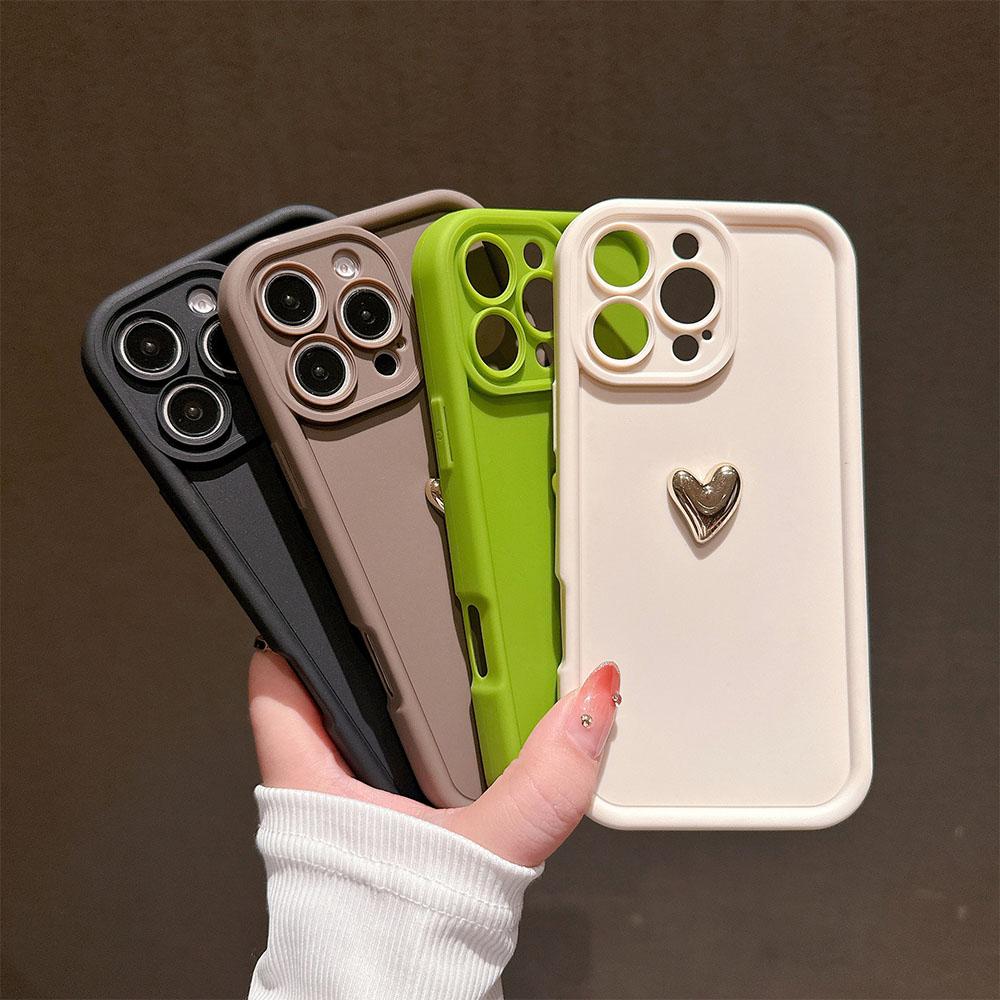 Girl 3D Gold Heart Silicone Soft Phone Case For Redmi Note 14 13 12 11 10 9 8 Pro Plus 12s 11s 13C 12 Shockproof Matte Cover