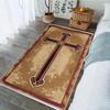 Tappeto da preghiera Croce Ortodossa, Tappeto religioso, Tappetino con design Greco Bizantino, Tappeto da Chiesa Nero Oro, Decorazione per la casa Cristiana