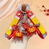 1/6Pcs Cute Cartoon Chinese Zodiac Horse Keychain Pvc Horse Pendant Lucky Charm Car Key Ring Backpack Decor  Year Gift