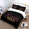 Crown and "KING" Text. Bedding Sets Duvet Cover Sets Duvet Covers Pillowcases(1 * Duvet Cover 2 * Pillowcases Without Duvet Insert)