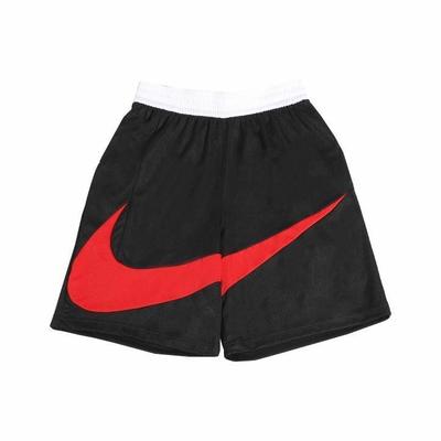 Pantalones Cortos Deportivos Holgados Dri-Fit con Logo de Gancho Grande para Hombre Negros