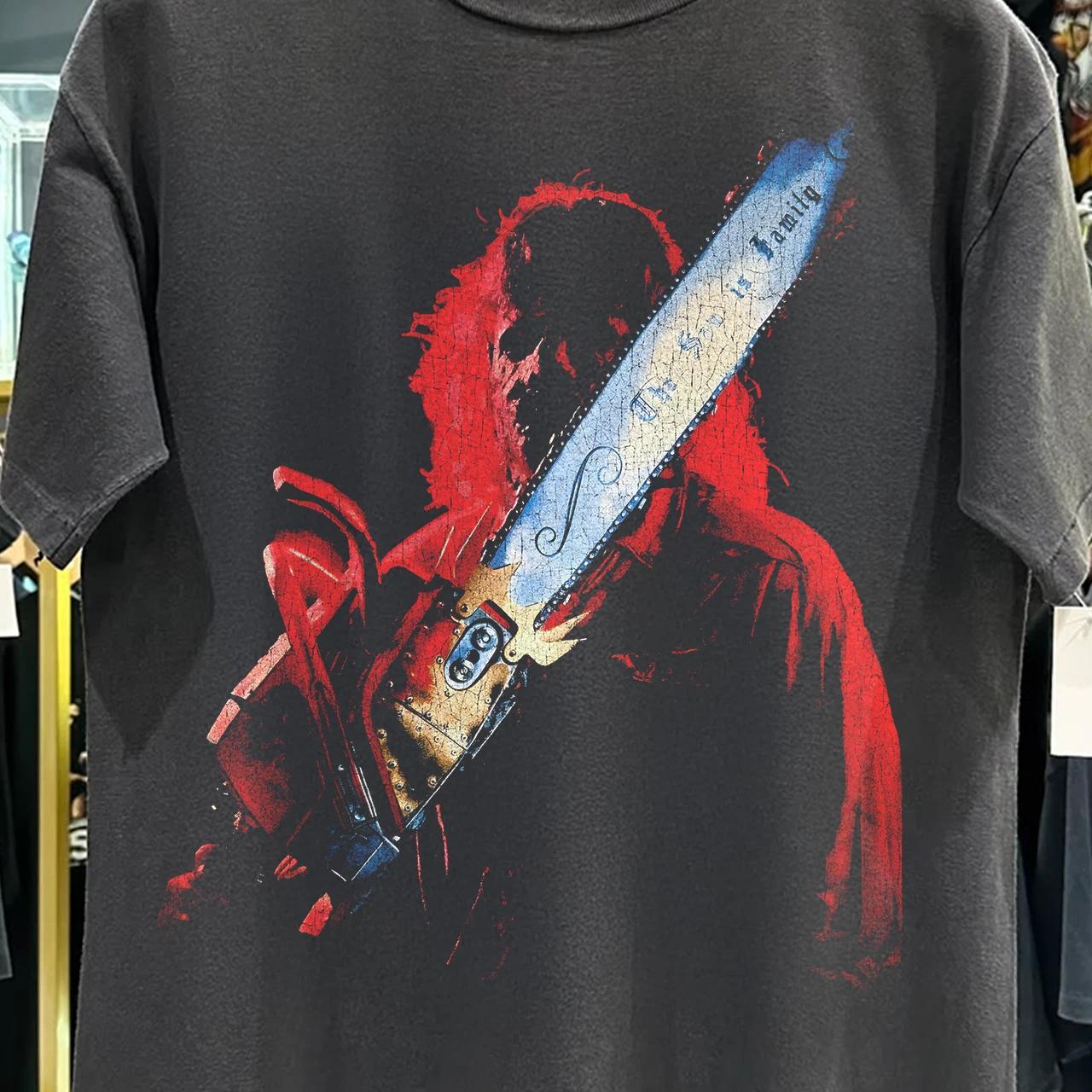 90s Leatherface The Saw Is Family Rare T-Shirt Black XL M