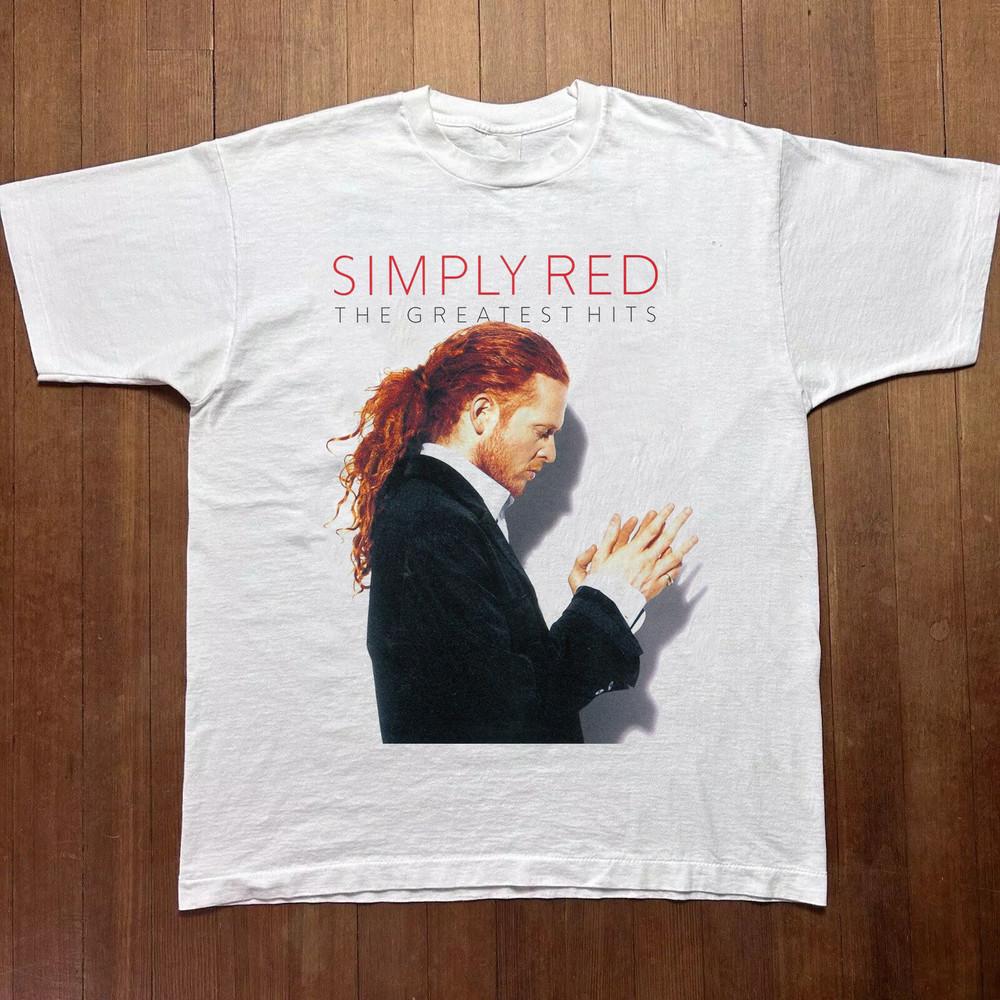 

SIMPLY RED 25 THE GREATEST HITS White Cotton T Shirt Full Size S5XL Unisex T-Shirt XL