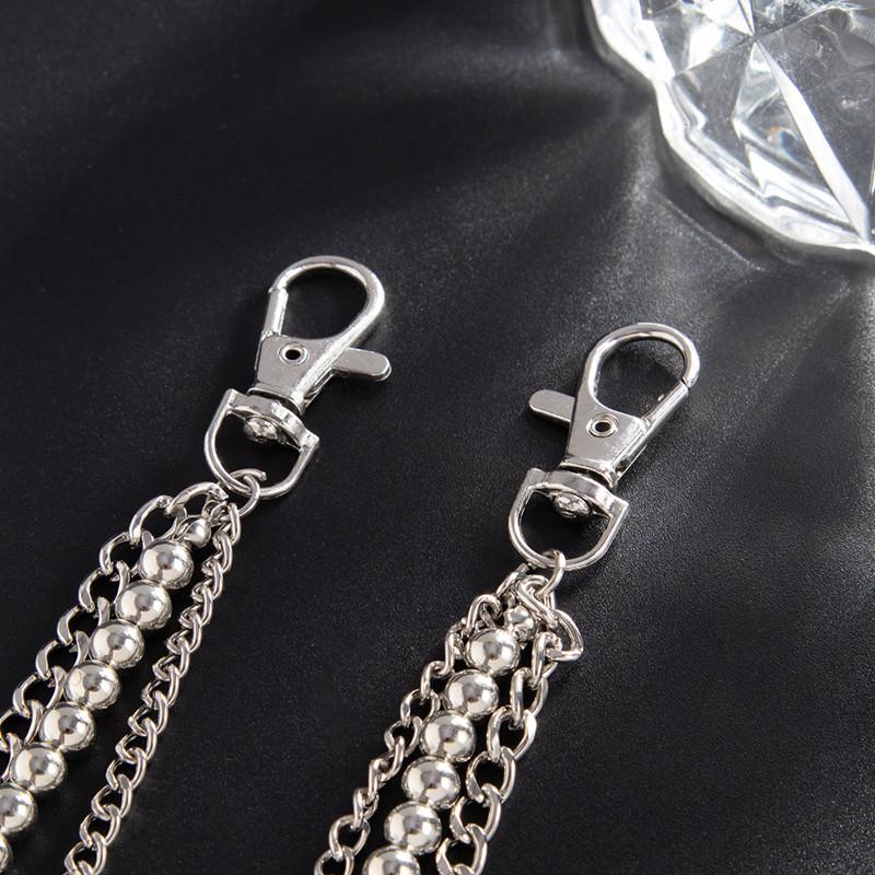 Fashion Punk Metal Pants Chain Hip Hop Waist Chain Bead Pendant Jeans Chain For Men Women Accessories Gifts