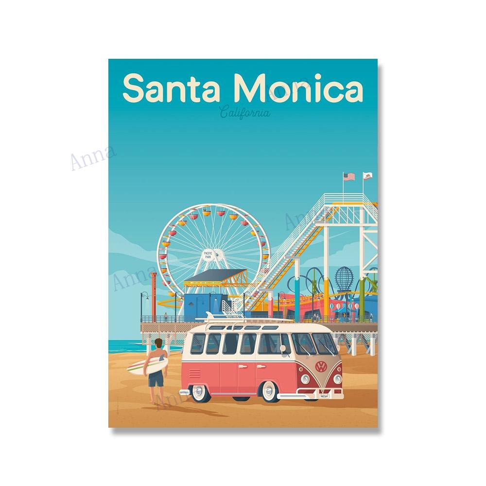 New York Boston Hawaii Lake Tahoe Chicago Travel Poster Wall Art Print Canvas Painting Nordic Posters and Prints Wall Pictures